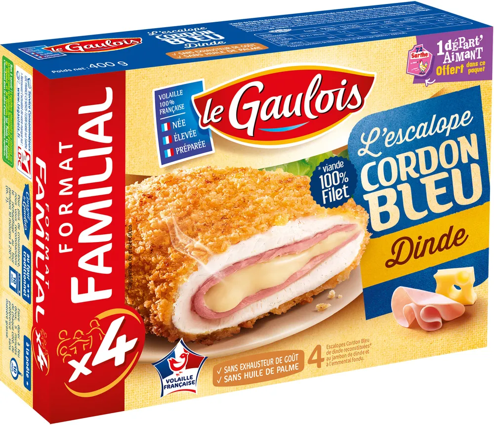 L'escalope cordon bleu de dinde (x4)