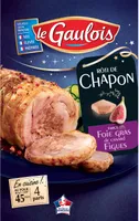 rôti de chapon farci aux figues et foie gras