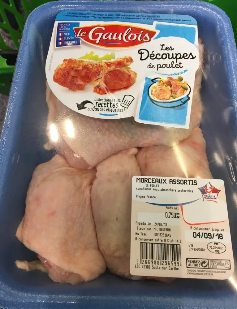 morceaux assortis de poulet blanc s/at