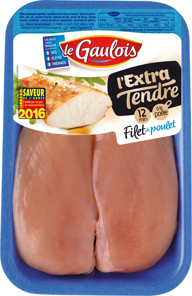 filets de poulet extra -tendres x2 s/at
