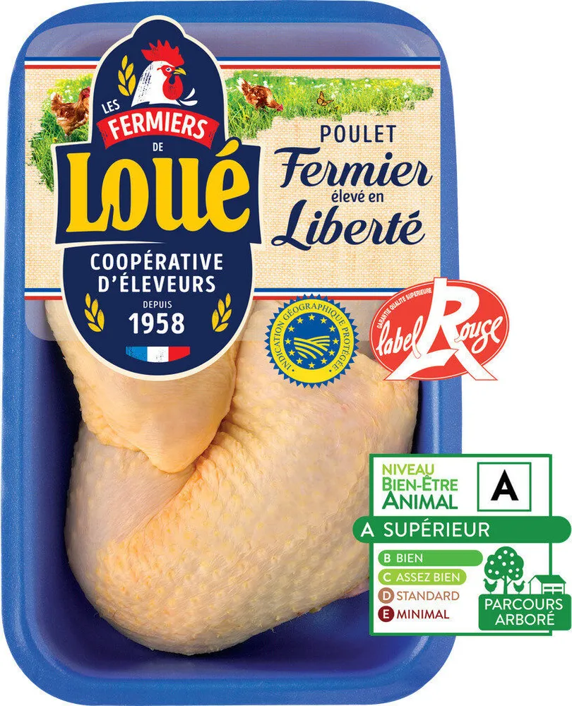 Cuisse de poulet fermier jaune