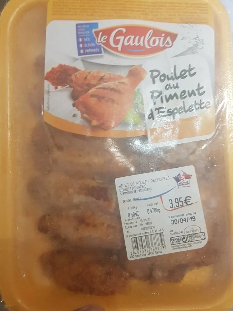 ailes de poulet piment espelette PF470g s/atm
