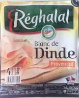 Reghalal, Blanc de provencale halal, la barquette de 4 tranches