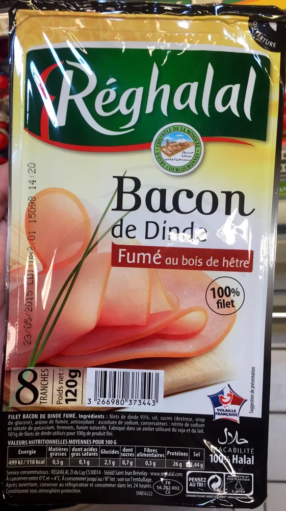 Bacon de dinde fumé au bois de hêtre