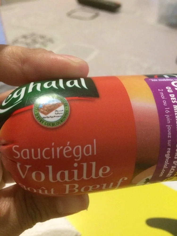 Saucisson volaille boeuf nature Reghalal