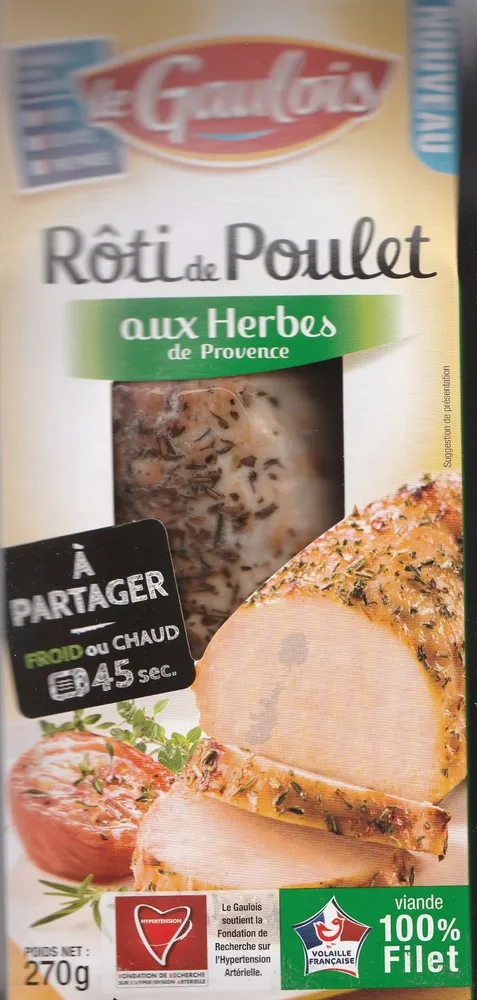 rôti de poulet aux herbes de provence àartager