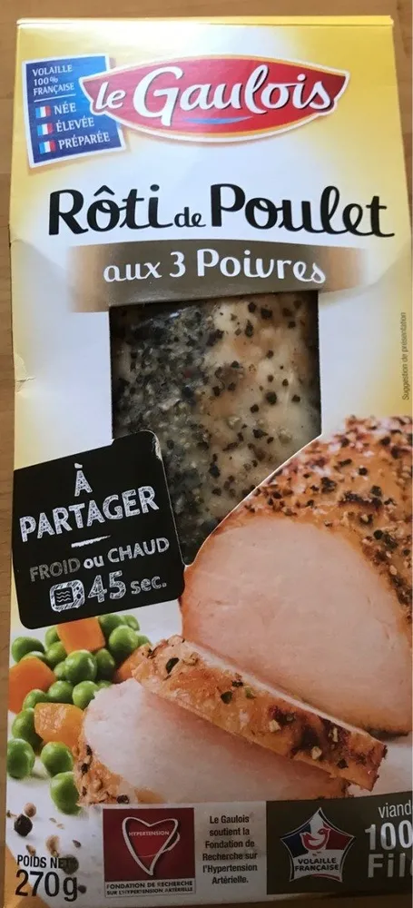 rôti de poulet aux trois poivres à partager