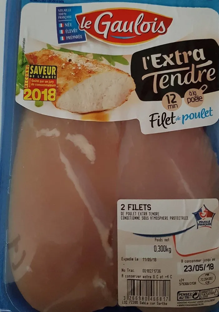 filets de poulet extra-tendres x2 s/at