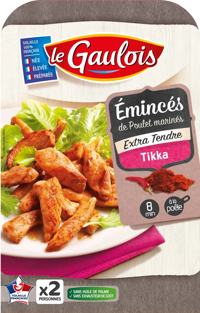 Émincés de Poulet marinés Tikka