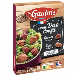 Mon Duo Confit Gésiers de volaille + Foies de volaille