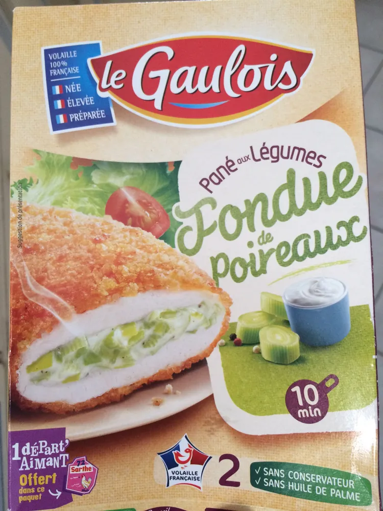 panés fondue de poireaux x2