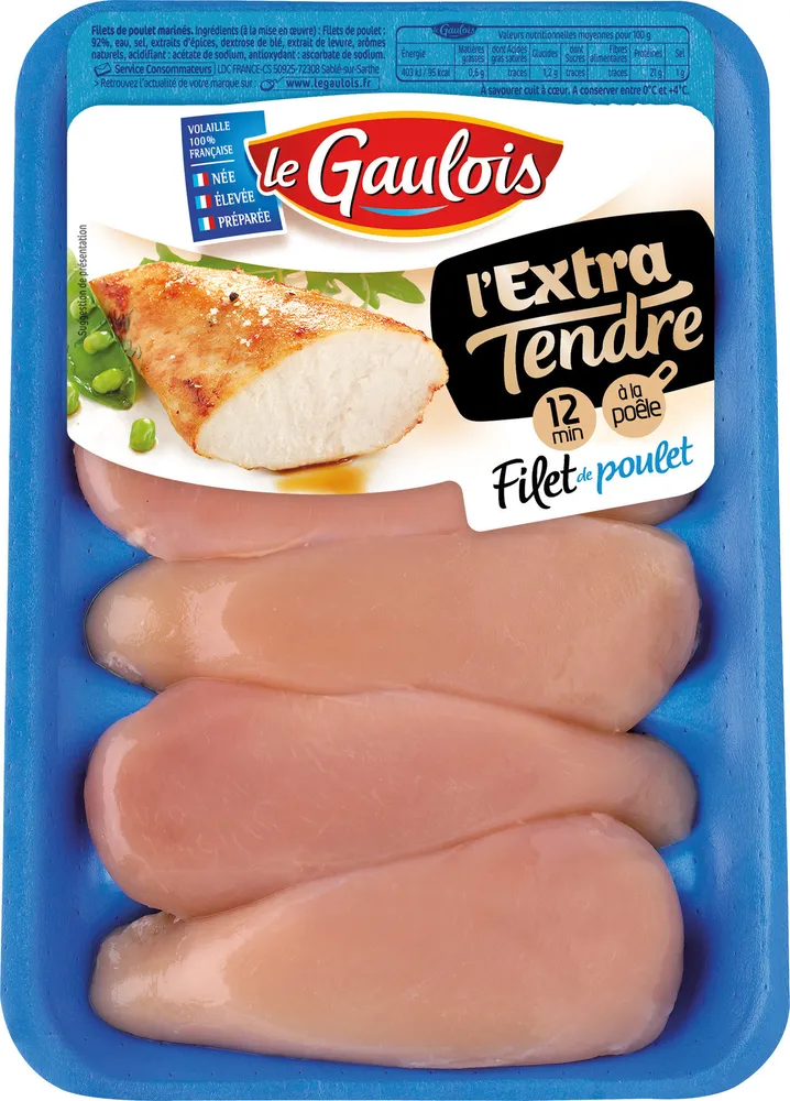 filets de poulet extra -tendres x6