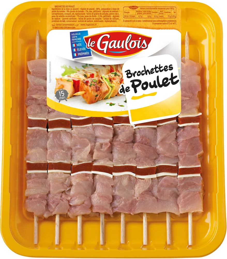 brochettes de poulet tomate et volaille decor