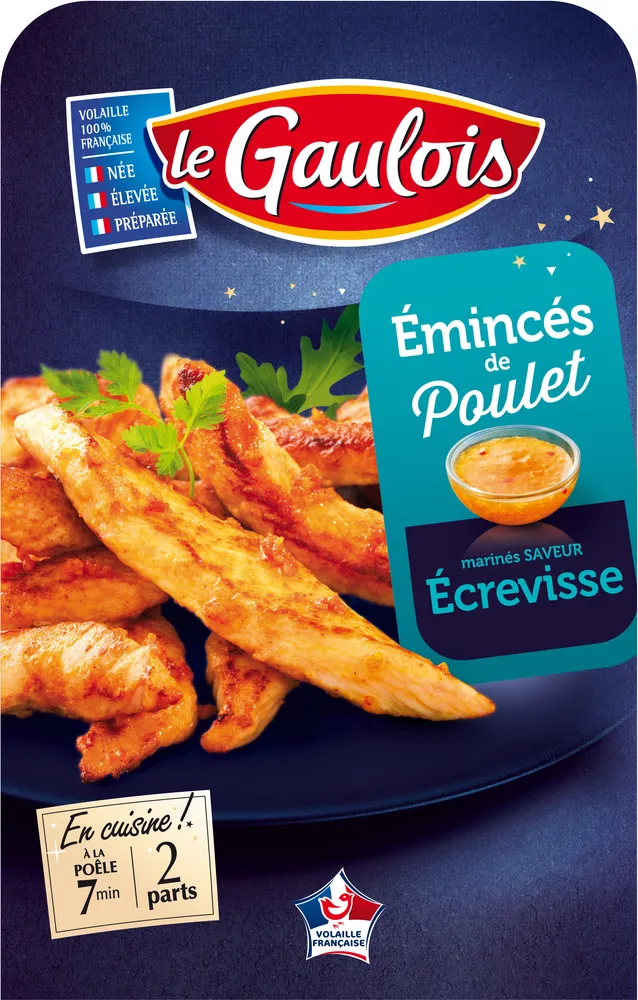 eminces de poulet ecrevisse