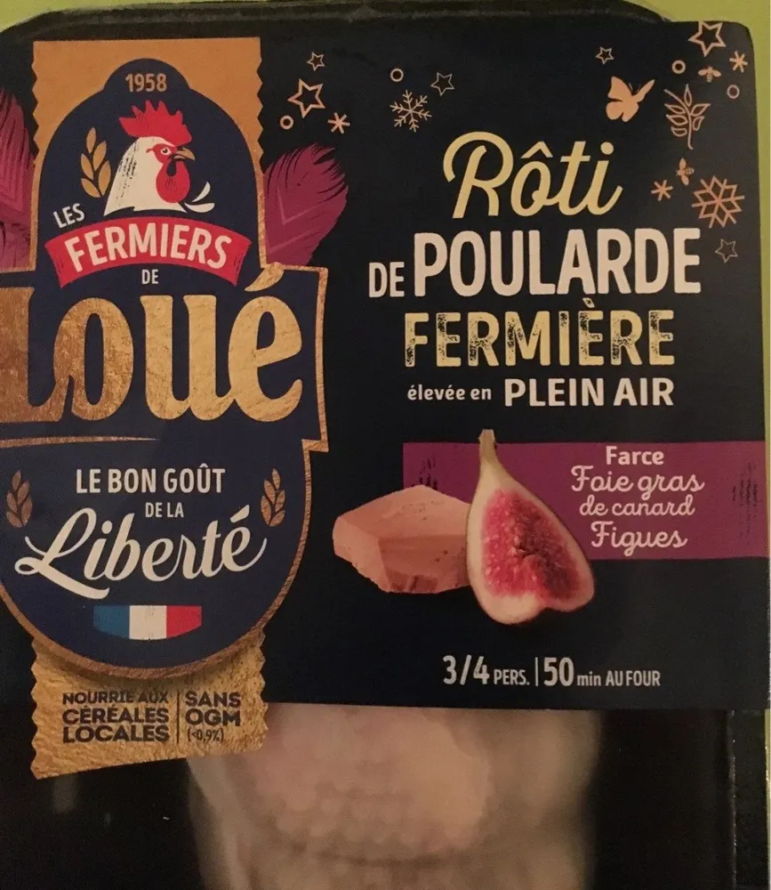 Rôti de poularde Loué Farci figues/foie gras