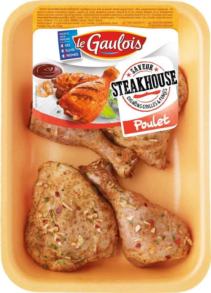 cuisses poulet découpées saveur steakhouse PF