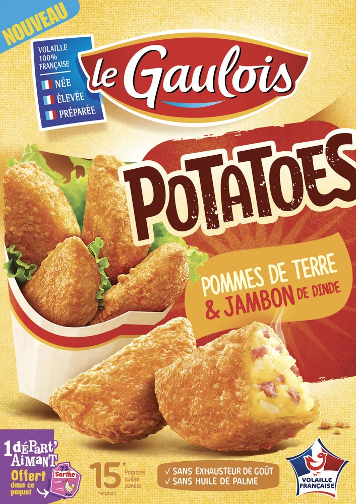 Potatoes de poulet panés x10