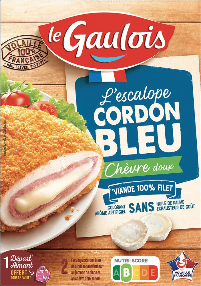 Escalope cordon bleu de dinde chevre doux