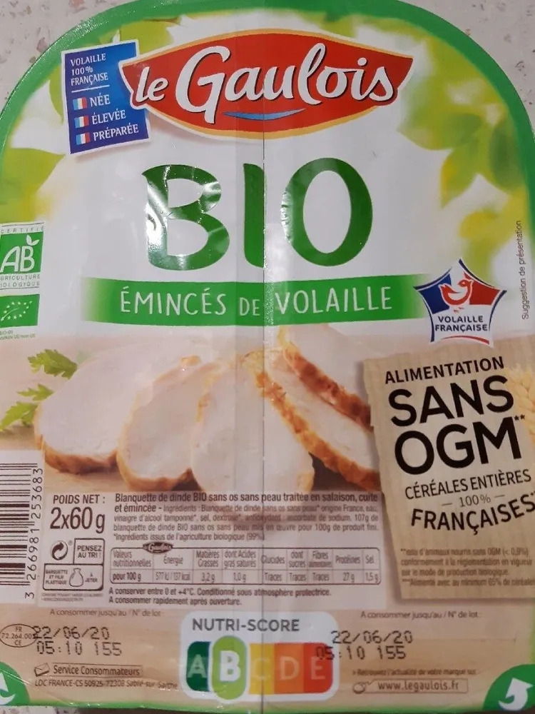 Émincés de volaille