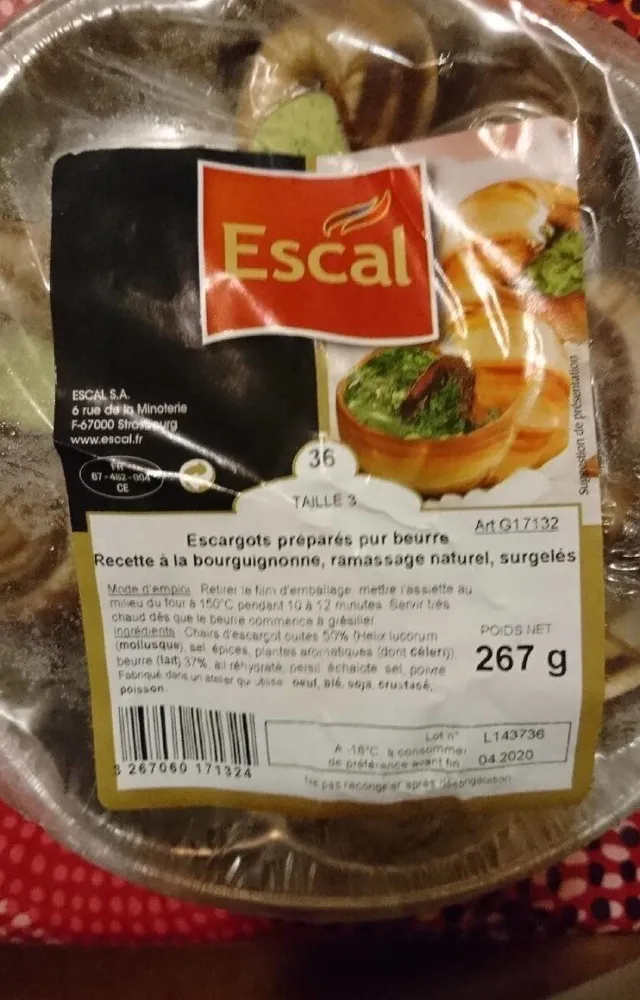 Escargots préparés pur beurre
