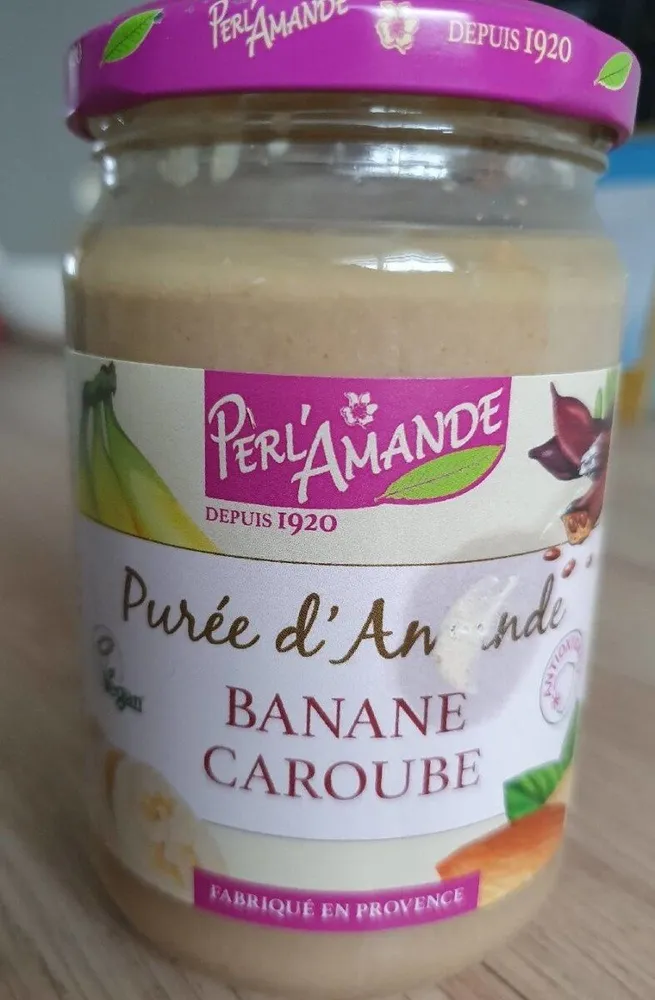 Purée d'amande banane caroube