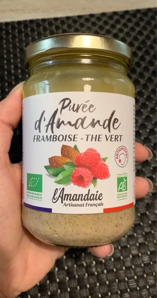 Purée d'amande franboise the vert