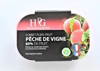 Sorbet peche vigne