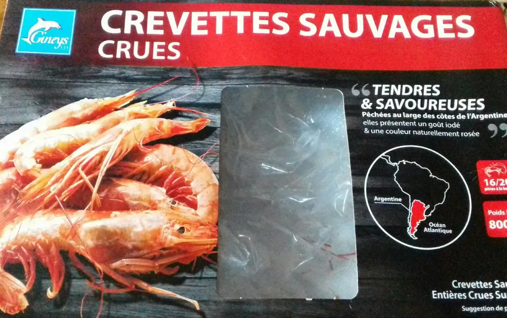 Crevettes sauvages crues