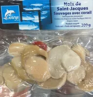Noix de Saint-Jacques sauvage avec corail