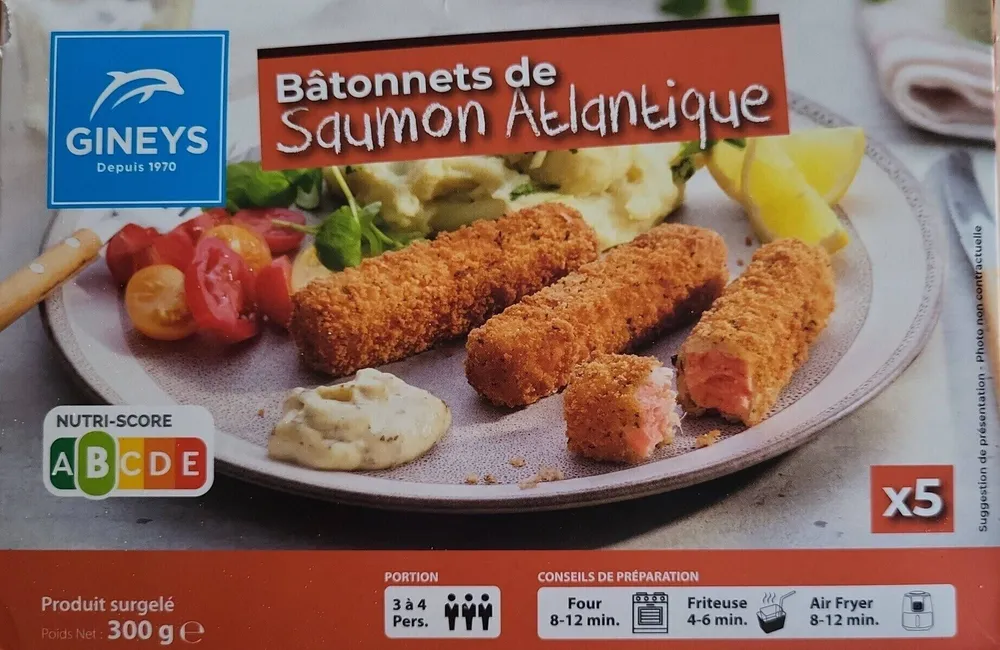 Bâtonnets de saumon atlantique