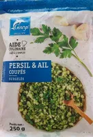 Persil et ail coupés