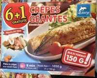 Crêpes géantes surgelées Fruits de Mer (6+1 gratuite)