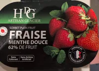 Sorbet plein fruit fraise menthe douce