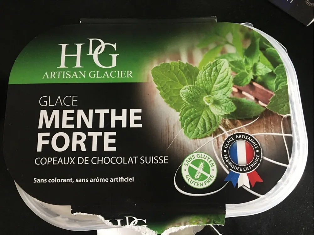 Glace menthe forte chocolat