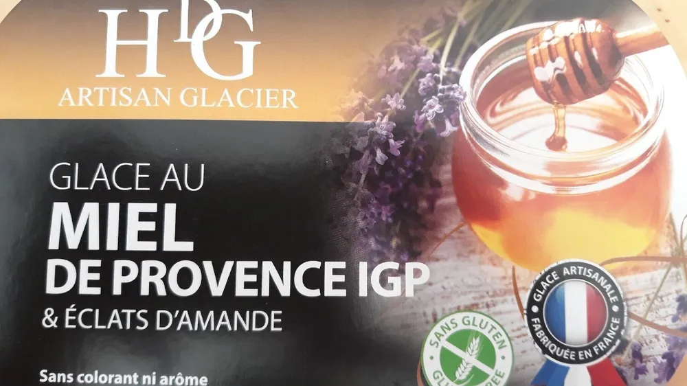 Glace au miel de Provence et éclats d'amandes