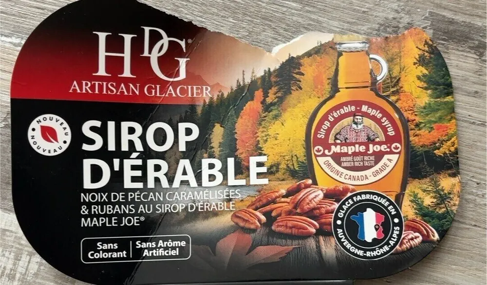 Glace sirop erable maple joe