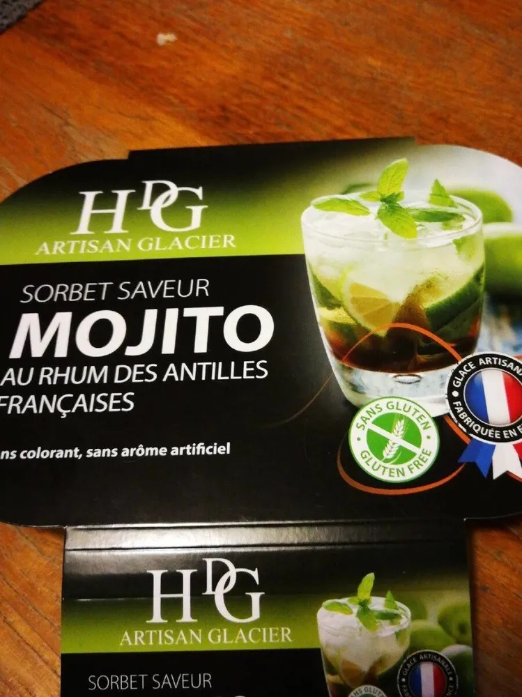 Sorbet saveur mojito