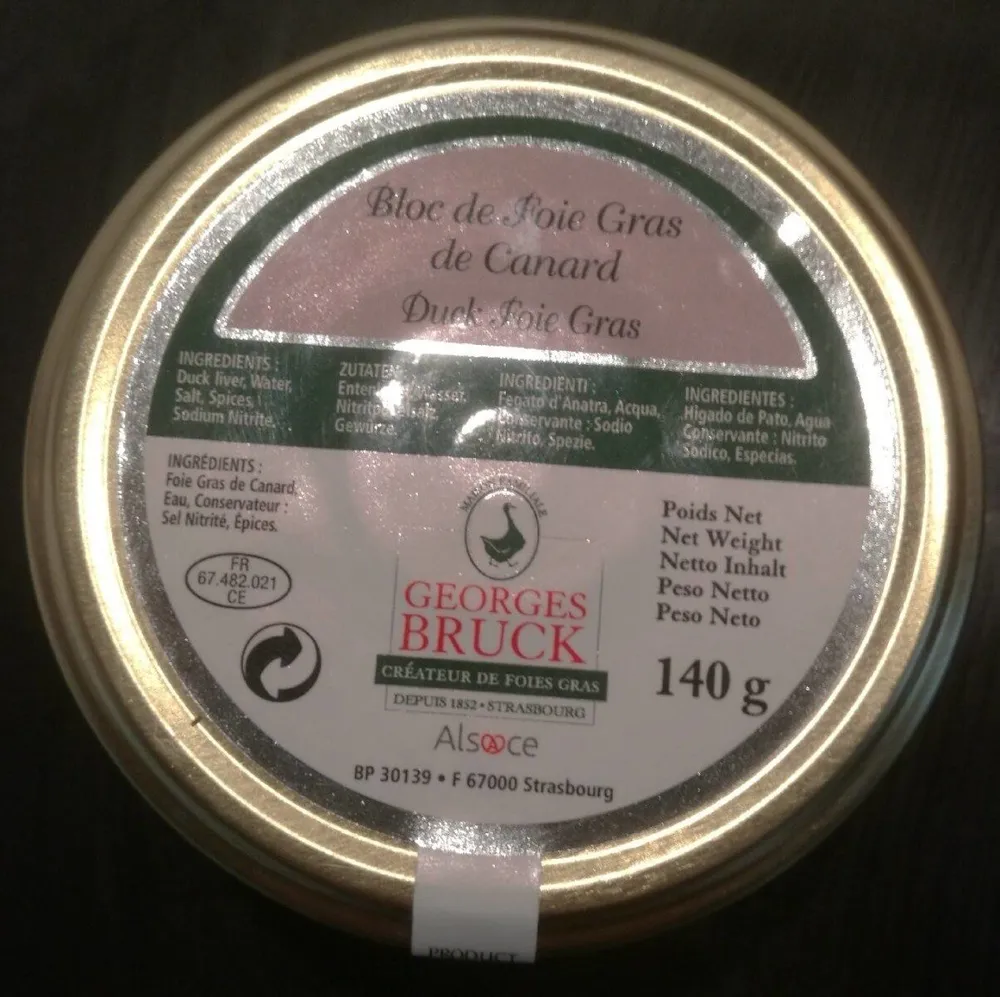 Bloc de foie gras de canard