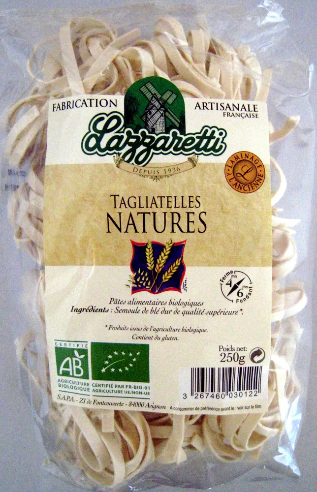 Tagliatelles natures bio