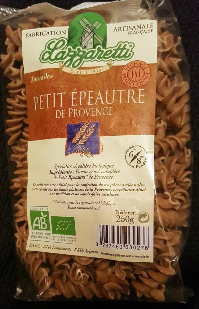 Torsades Petit épeautre de Provence