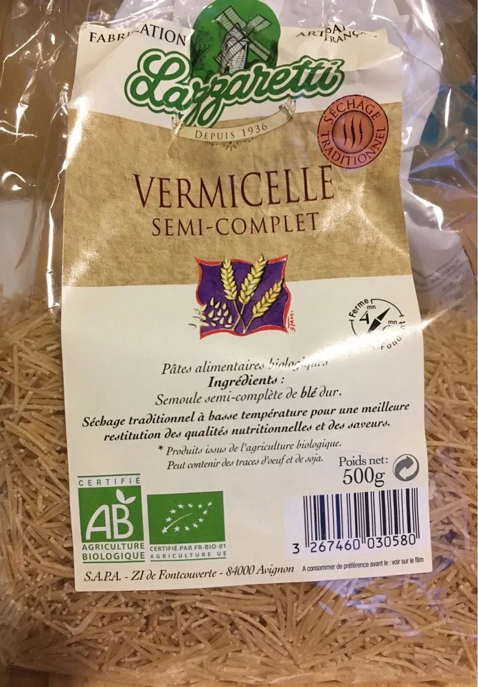 Vermicelle semi complet