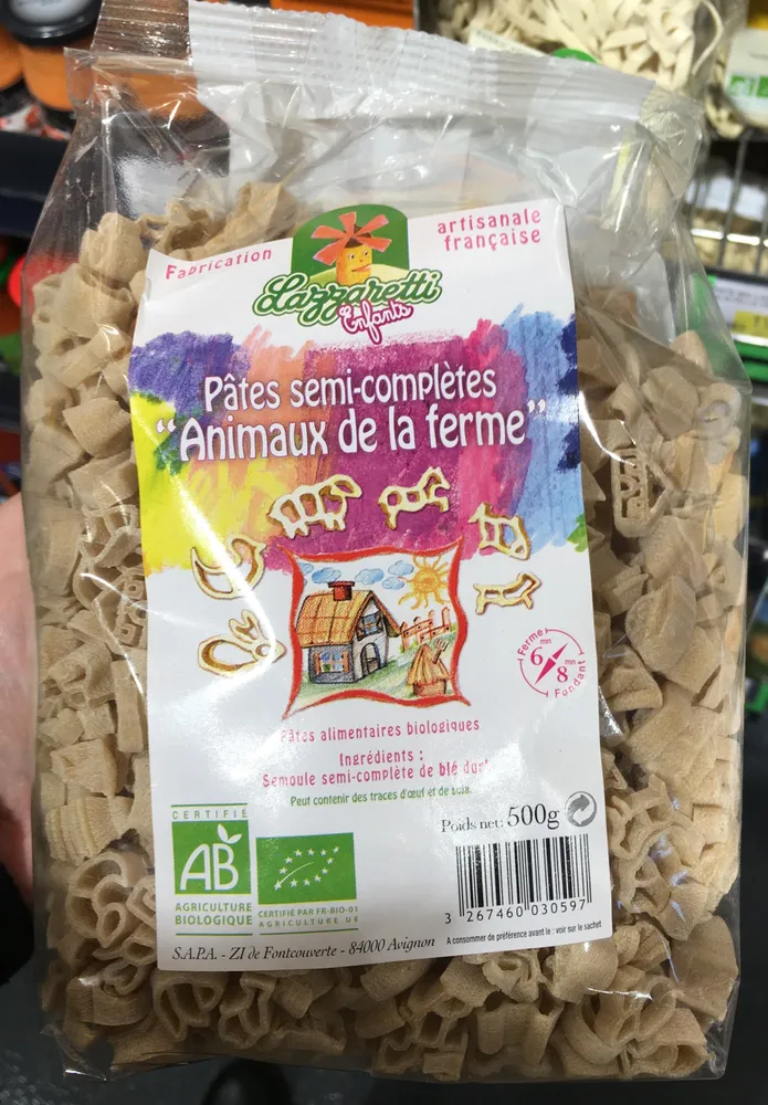 Pâtes semi-complètes Animaux de la ferme