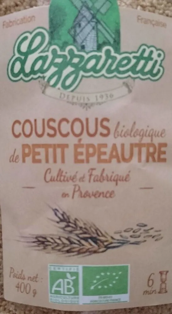 Couscous biologique de petit épeautre