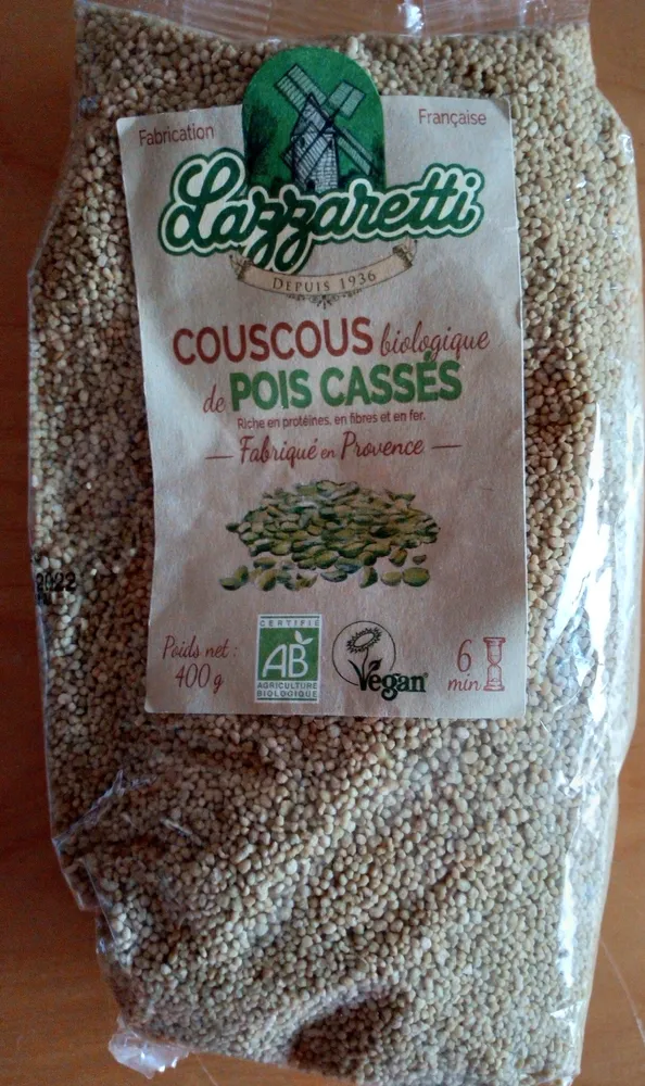 Couscous de pois cassés bio