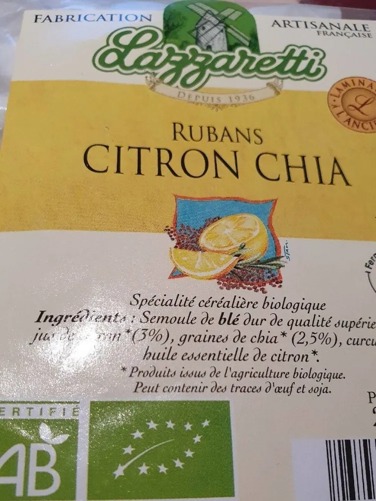 Rubans citron chia