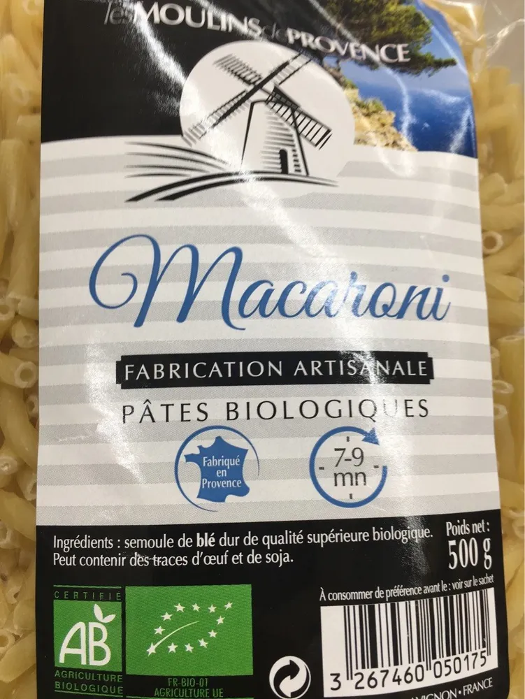 Macaroni bio LES MOULINS DE PROVENCE