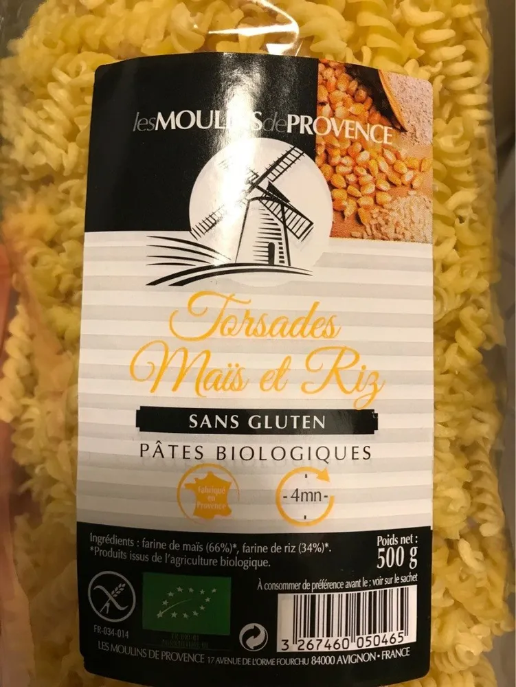 Torsades maïs et riz