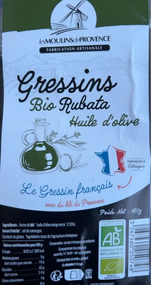 Gressins Bio Rubata Huile d’olive