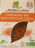 Torsades bio 100% lentilles corail