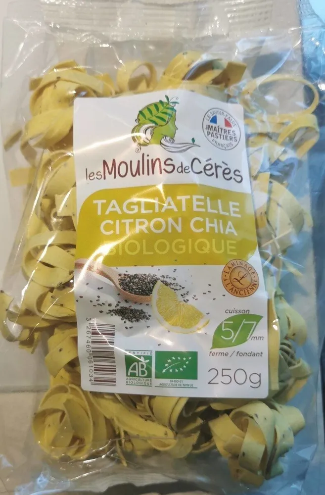 tagliatelle citron chia  bio